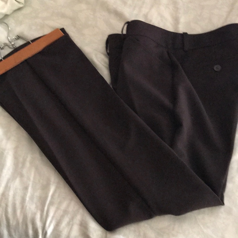Brown straight leg slacks
